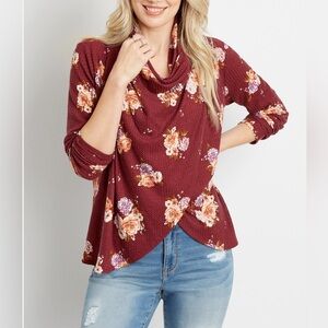 5 For $15 Maurices floral waffle knit top/ cardigan XXL